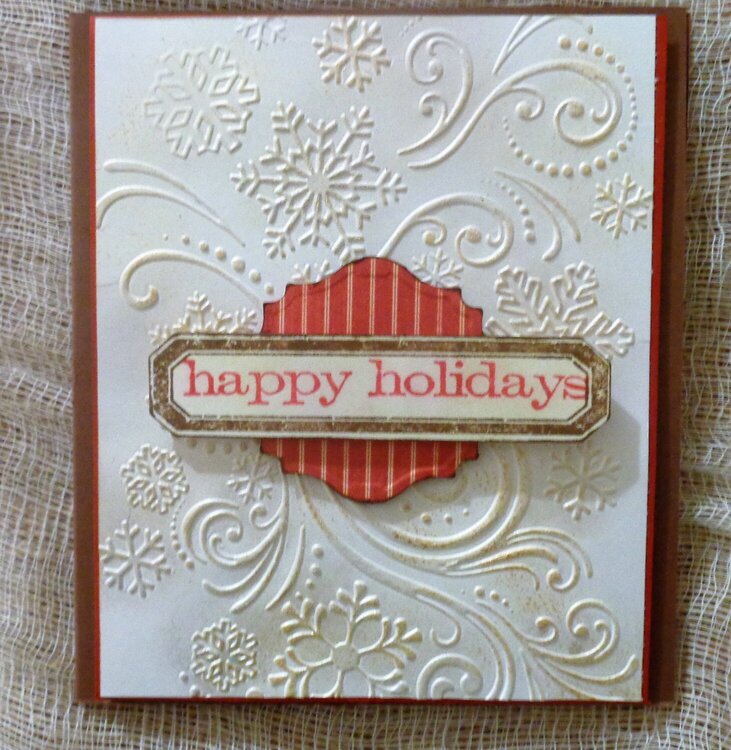 Happy Holidays label punch card