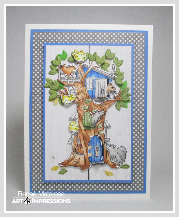 Woodland Tree Cubbie Birthday Card