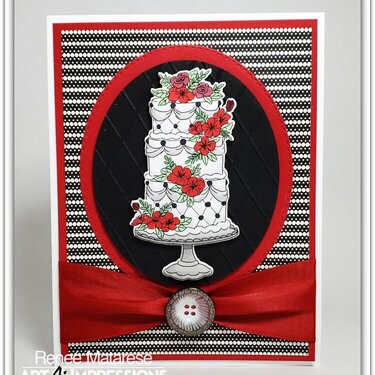 Black and Red Wedding Cake