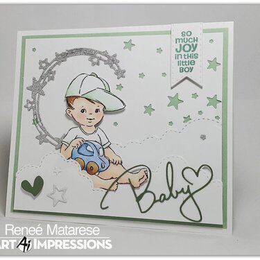 Green Baby Boy Card