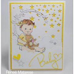 Yellow Baby Girl Card