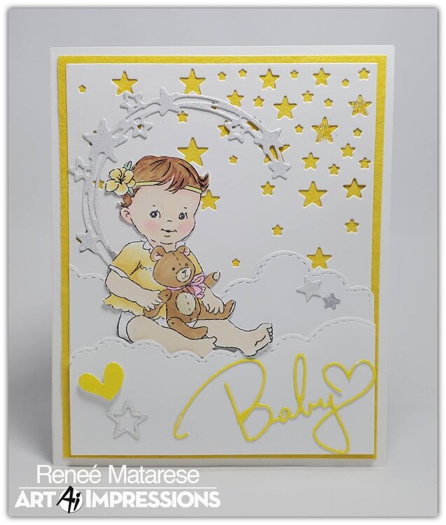 Yellow Baby Girl Card