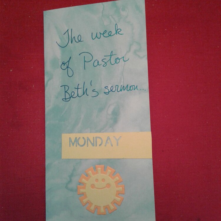 Pastor Beth&#039;s Sermon Card