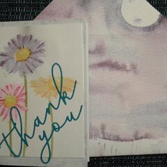 Water color Thank you card