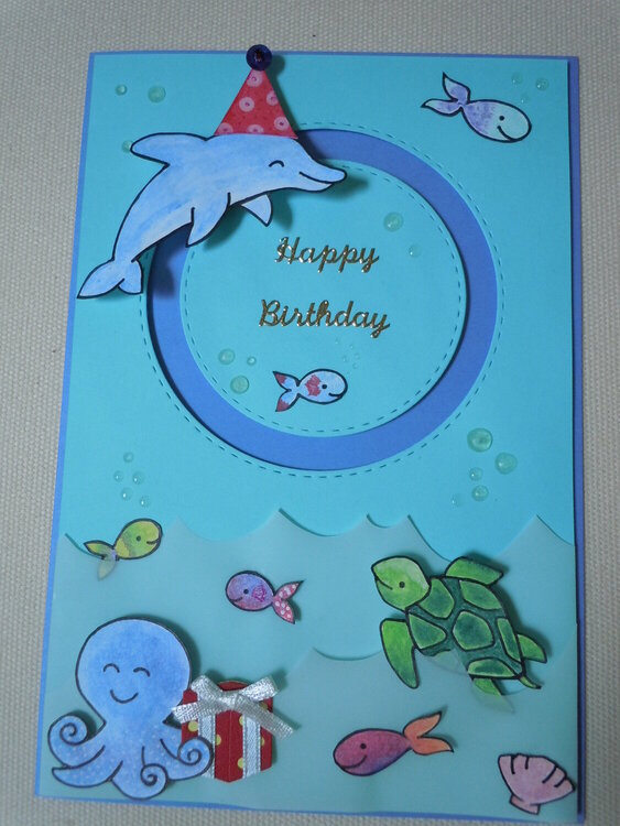 Dolphin spinner card