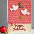 Christmas card with little birds