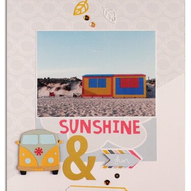 Scrapbook layout A4 - Sunshine