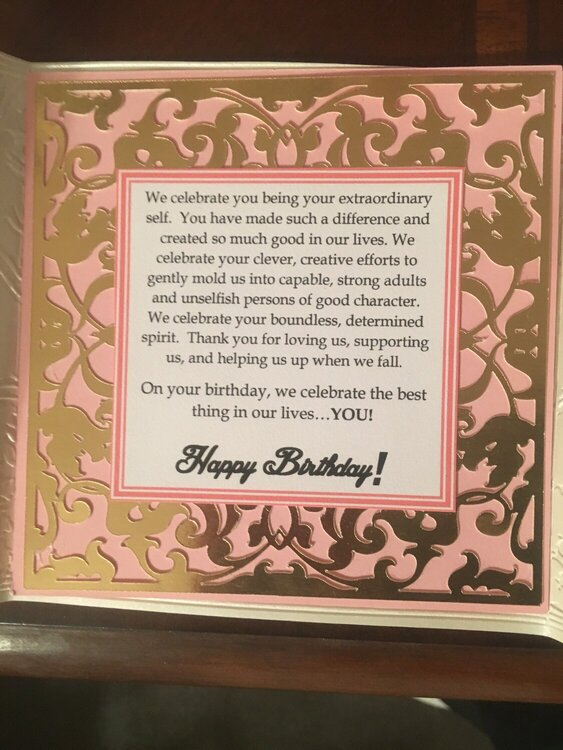 Birthday Card for my mother