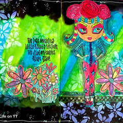 Dylusions Art Journal Layout