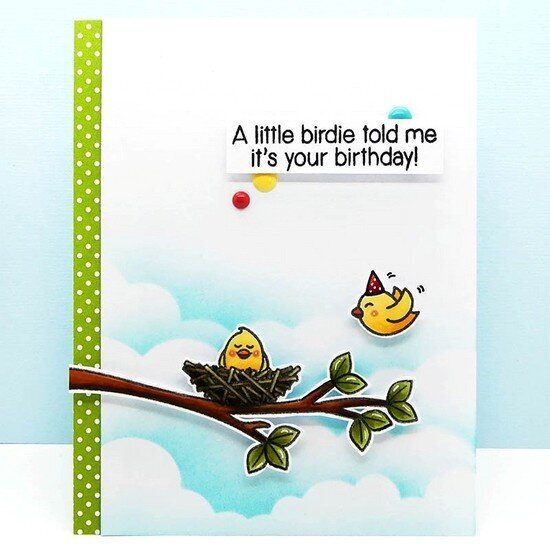 Sunny Studio Stamps A Bird&#039;s Life Card by Francine Vuillme