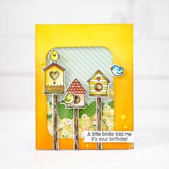 Sunny Studio Stamps A Bird's Life Shaker Card by Lexa Levana