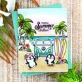 Sunny Studio Beach Bus Summer Card by Cathy