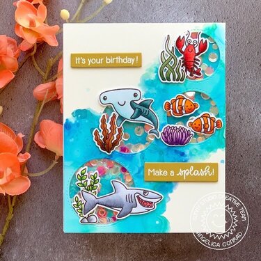 Sunny Studio Stamps Best Fishes Card by Angelica Conrad