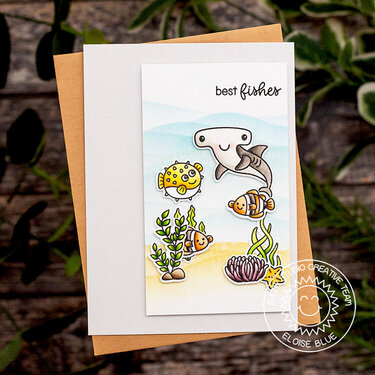 Sunny Studio Stamps Best Fishes Card by Eloise Blue