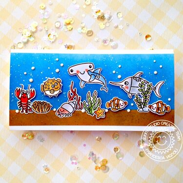 Sunny Studio Stamps Best Fishes Card by Franci