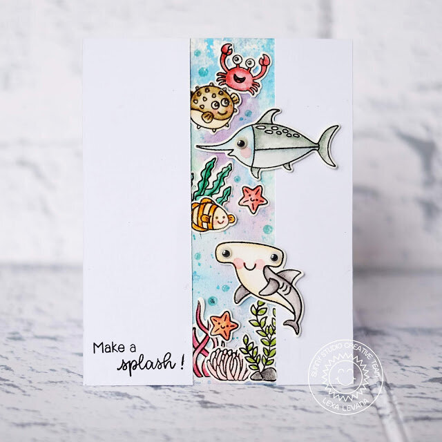 Sunny Studio Stamps Best Fishes Card by Lexa Levan