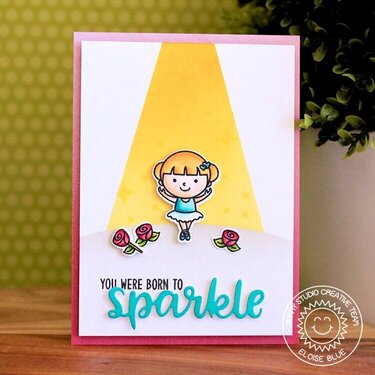 Sunny Studio Stamps Tiny Dancer Card by Eloise Blue