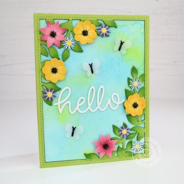 Sunny Studio Stamps Botanical Backdrop Card by Angelica Conrad