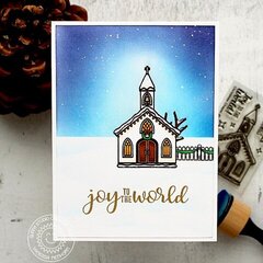 Sunny Studio Christmas Chapel Card by Vanessa Menhorn