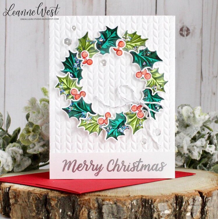 Sunny Studio Stamps Christmas Trimmings Card by Leanne West