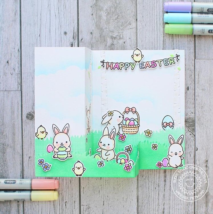 Sunny Studio Stamps Chubby Bunny Card by Vanessa Menhorn
