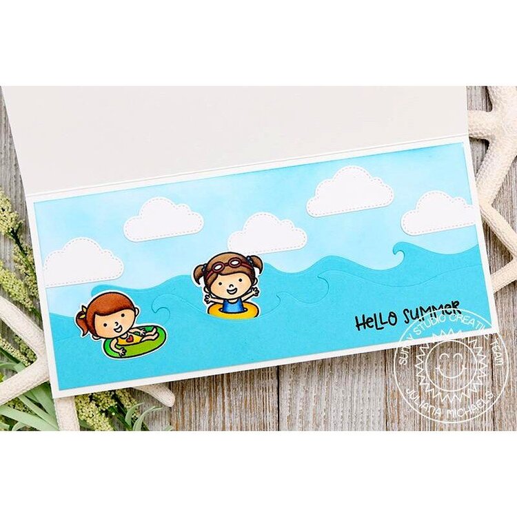 Sunny Studio Stamps Coastal Cuties Card by Julian Michaels