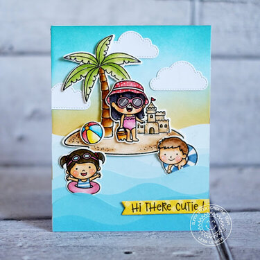Sunny Studio Stamps Coastal Cuties Card by Lexa Levana