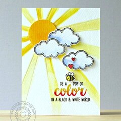 Sunny Studio Sunray Pop of Color Card by Emily Leiphart