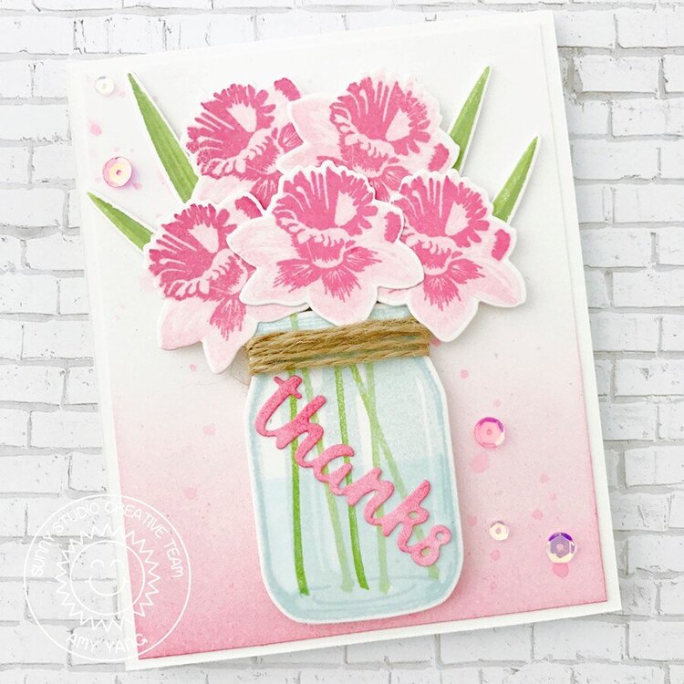 Sunny Studio Daffodil Dreams Card by Amy Yang