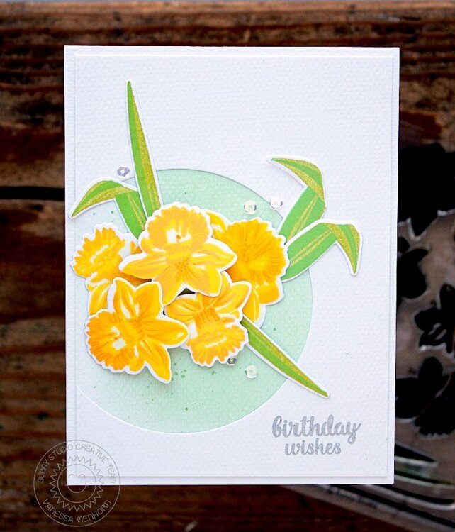 Sunny Studio Daffodil Dreams Card by Vanessa Menhorn