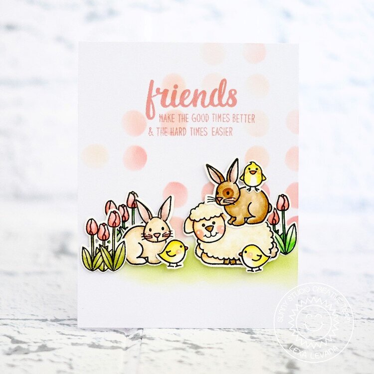 Sunny Studio Easter Wishes Card by Lexa Levana