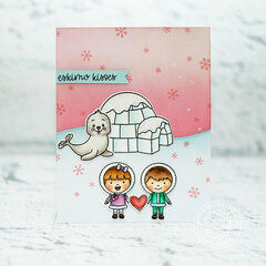 Sunny Studio Stamps Eskimo Kisses Card by Lexa Levana