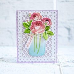 Sunny Studio Stamps Everything's Rosy Rose Card by Lexa Levana
