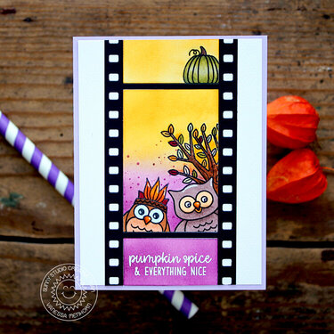 Sunny Studio Stamps Fall Owl Card by Vanessa Menhorn