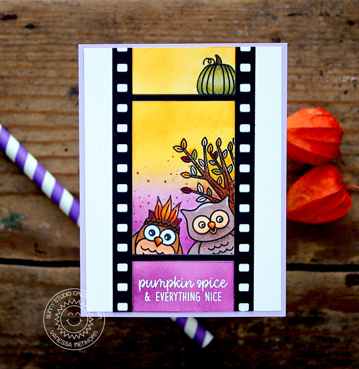 Sunny Studio Stamps Fall Owl Card by Vanessa Menhorn