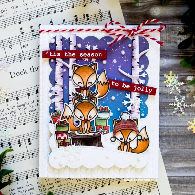 Sunny Studio Stamps Foxy Christmas Card by Nina Marie Trapani