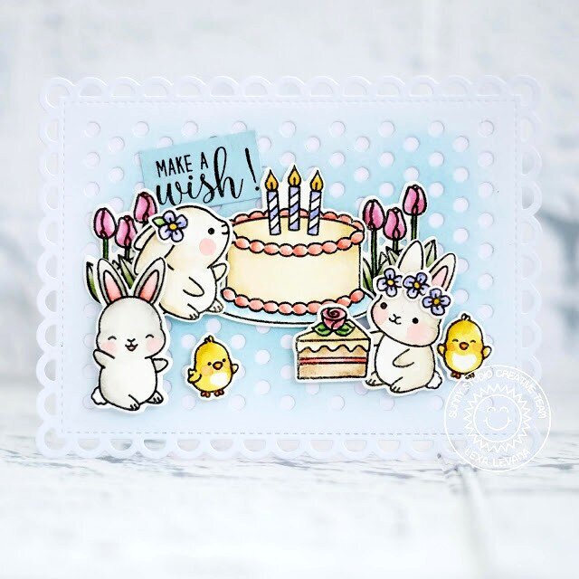 Sunny Studio Stamps Chubby Bunny Card by Lexa Levana