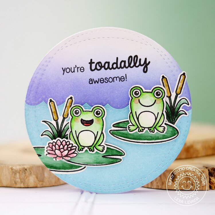Sunny Studio Stamps Froggy Friends Card by Lexa Levana