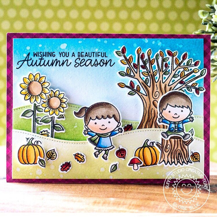 Sunny Studio Stamps Happy Harvest Card by Eloise Blue