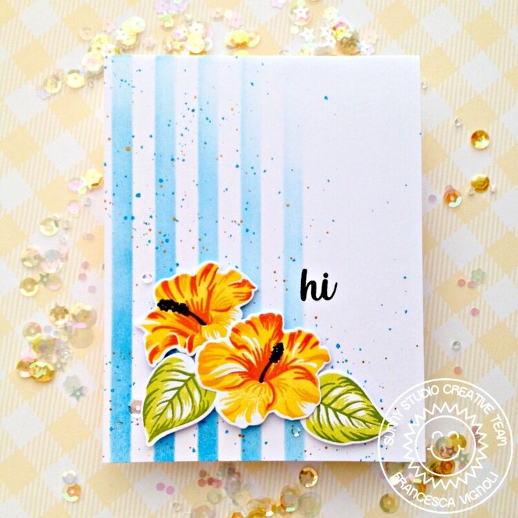 Sunny Studio Stamps Hawaiian Hibiscus Card by Franci