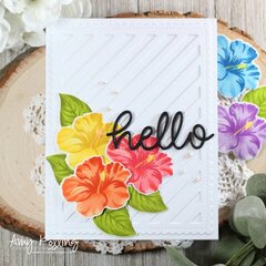 Sunny Studio Stamps Hawaiian Hibiscus Card by Angelica Conrad