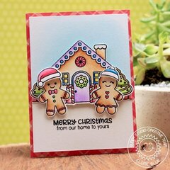 Sunny Studio Jolly Gingerbread Card by Eloise Blue