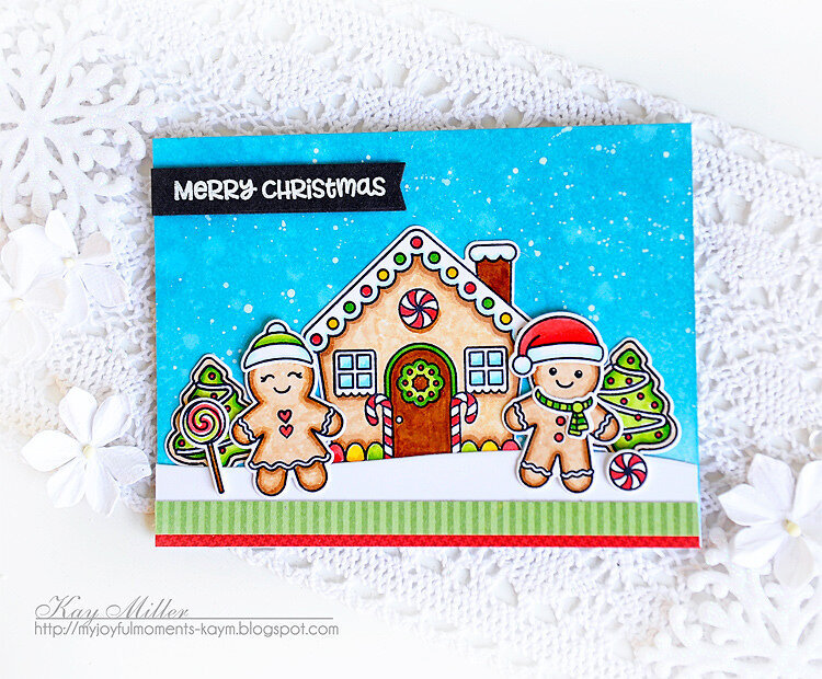 Sunny Studio Jolly Gingerbread Card by Kay Miller