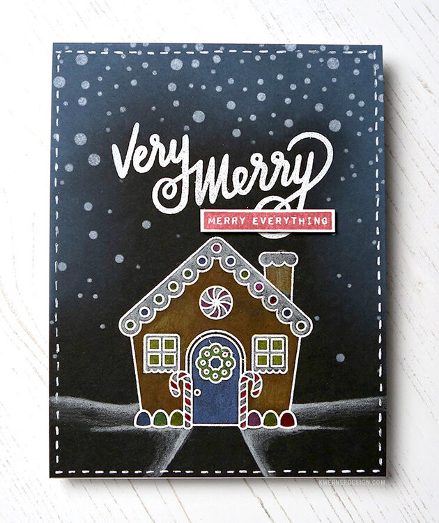 Sunny Studio Jolly Gingerbread Card by Kristina Werner