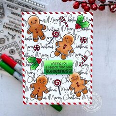Sunny Studio Jolly Gingerbread Card by Vanessa Menhorn
