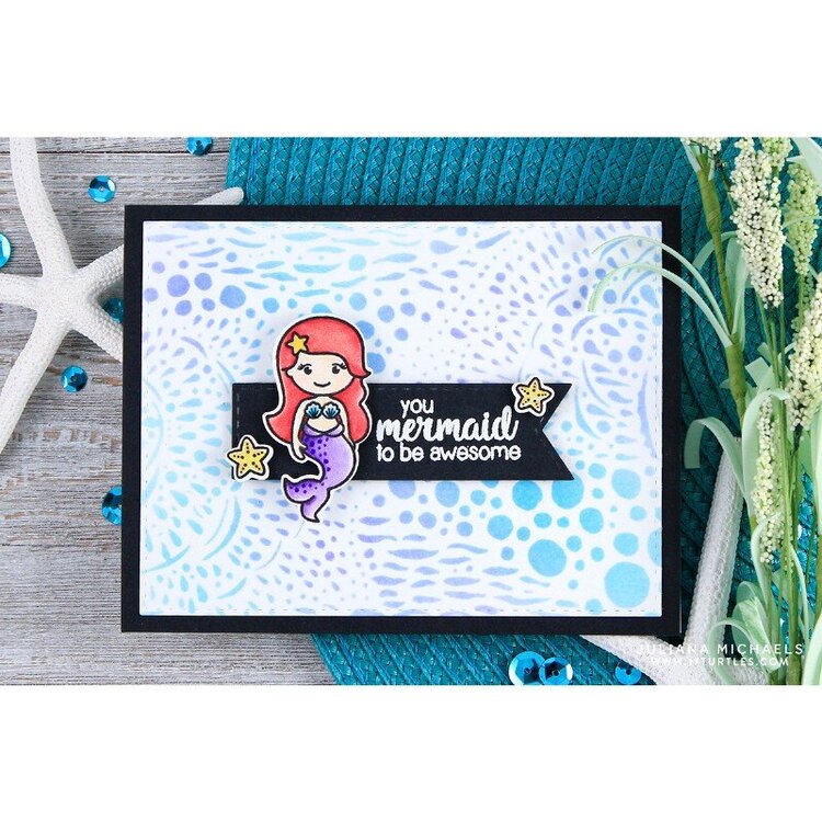 Sunny Studio Stamps Magical Mermaids Card by Juliana Michaels