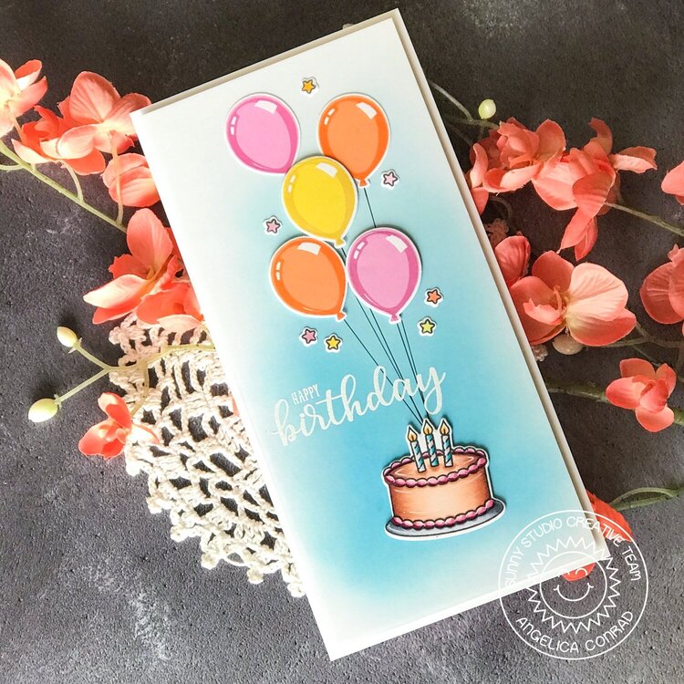 Sunny Studio Stamps Make A Wish Birthday Card by Angelica Conrad