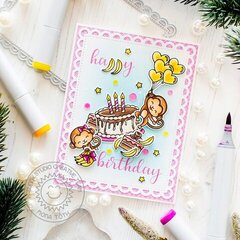 Sunny Studio Stamps Love Monkey Card by Mona TÃ³th