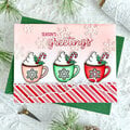 Sunny Studio Merry Mocha Coffee Cup Holiday Card by Leanne West