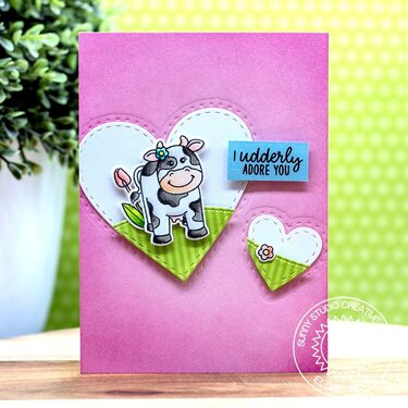 Sunny Studio Stamps Miss Moo Cow Card by